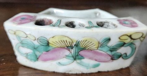 Chinese Export Famille Rose Inkstand Fragment - view 1
