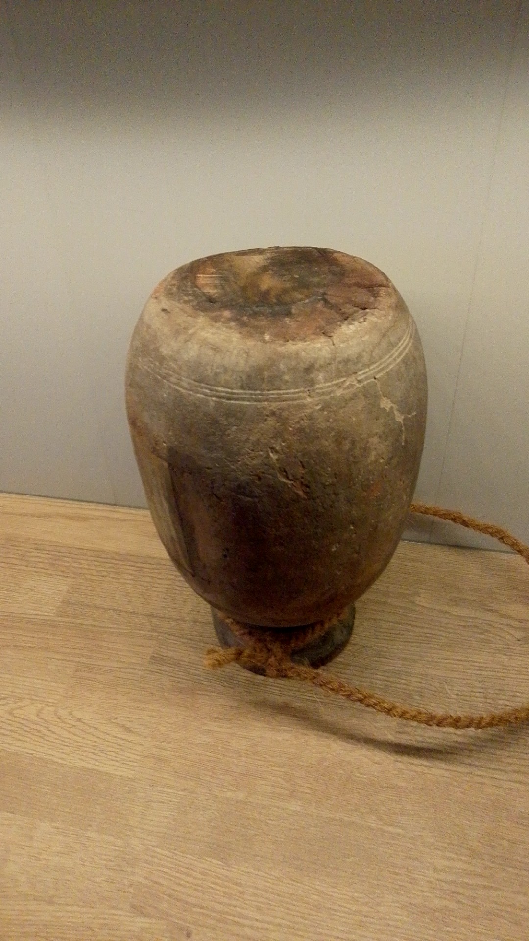Earthenware Storage / Water Vessel with Coir Rope - view 3