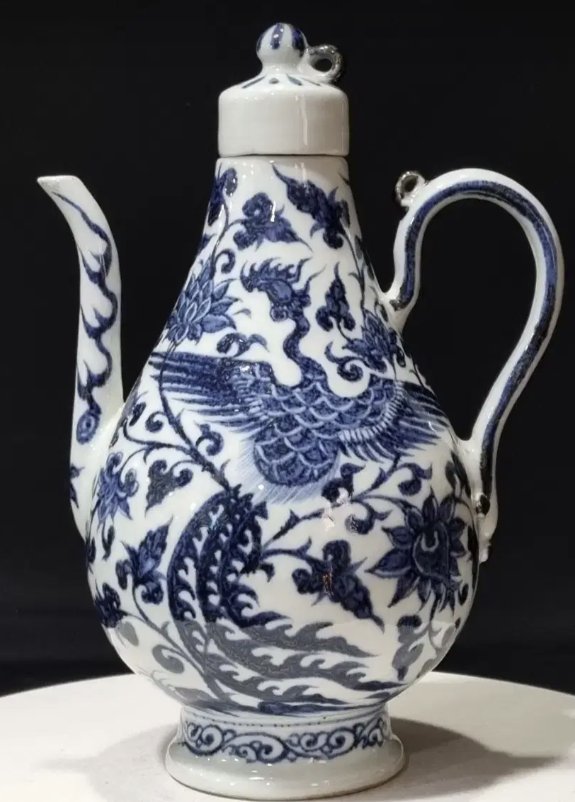 Modern Reproduction Ming-Style Blue and White Ewer - view 1