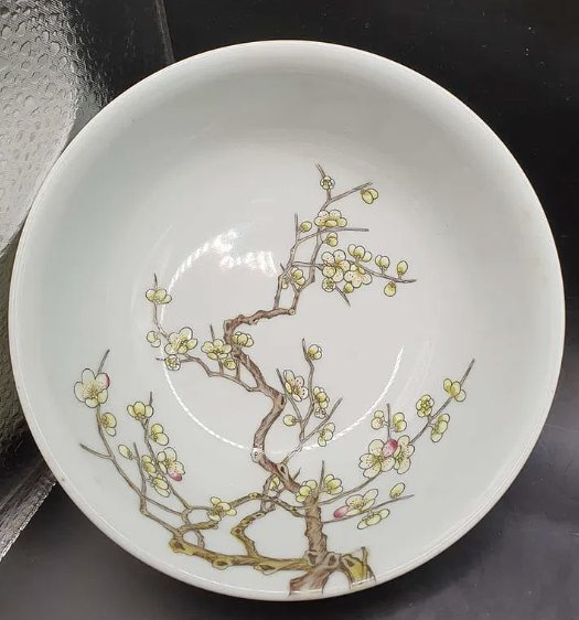 Reproduction Chinese Falangcai-Style 'Kangxi' Bowl - ceramics collectible
