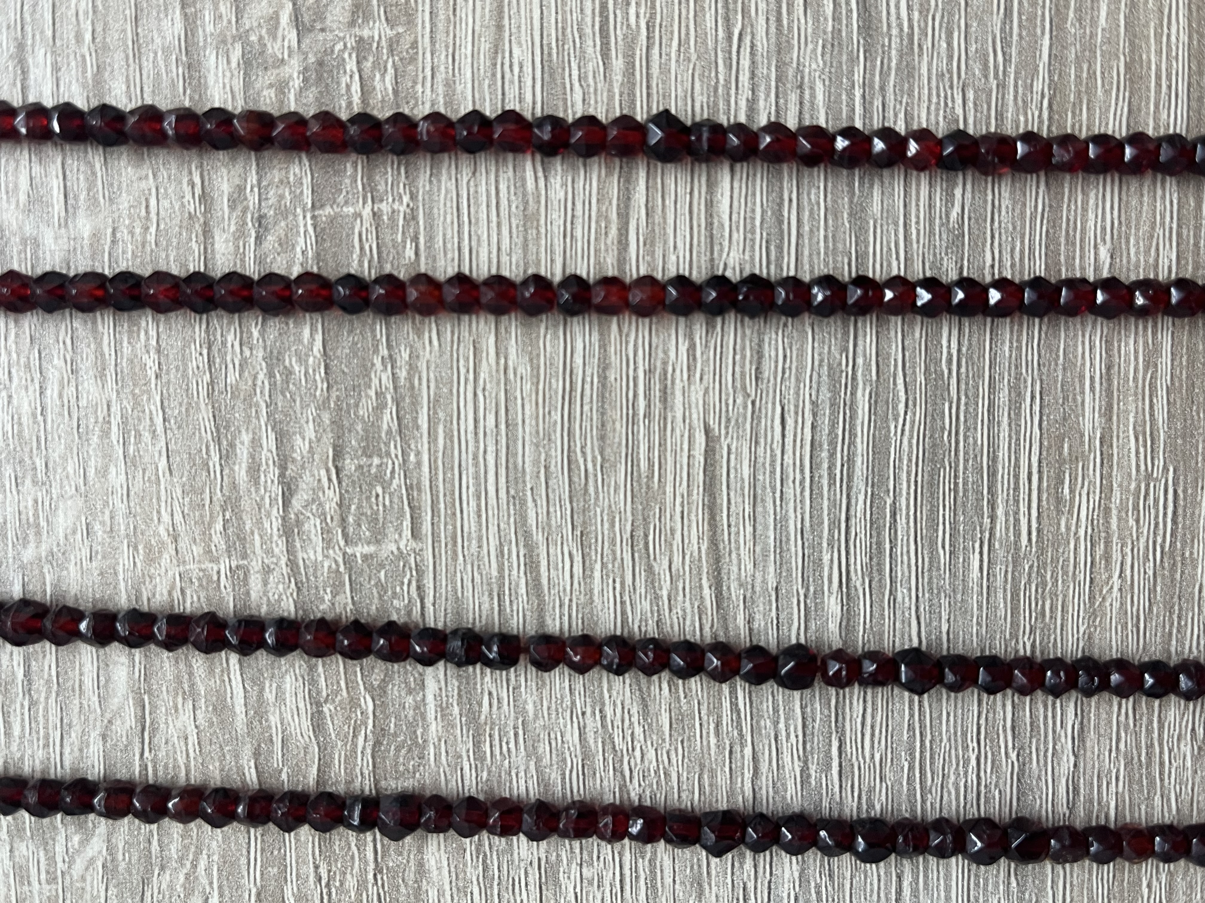 Faceted Garnet Bead Necklace and Bracelet Set - view 3