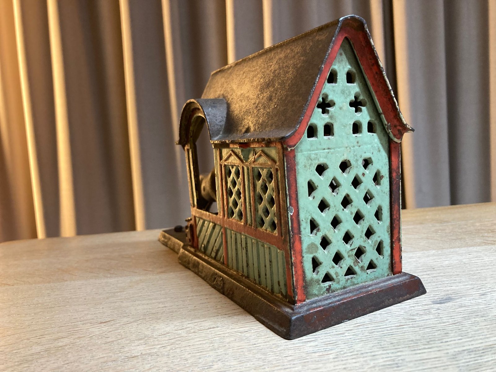 Donkey in Action Cast Iron Mechanical Bank - "Butting Goat" style - view 3