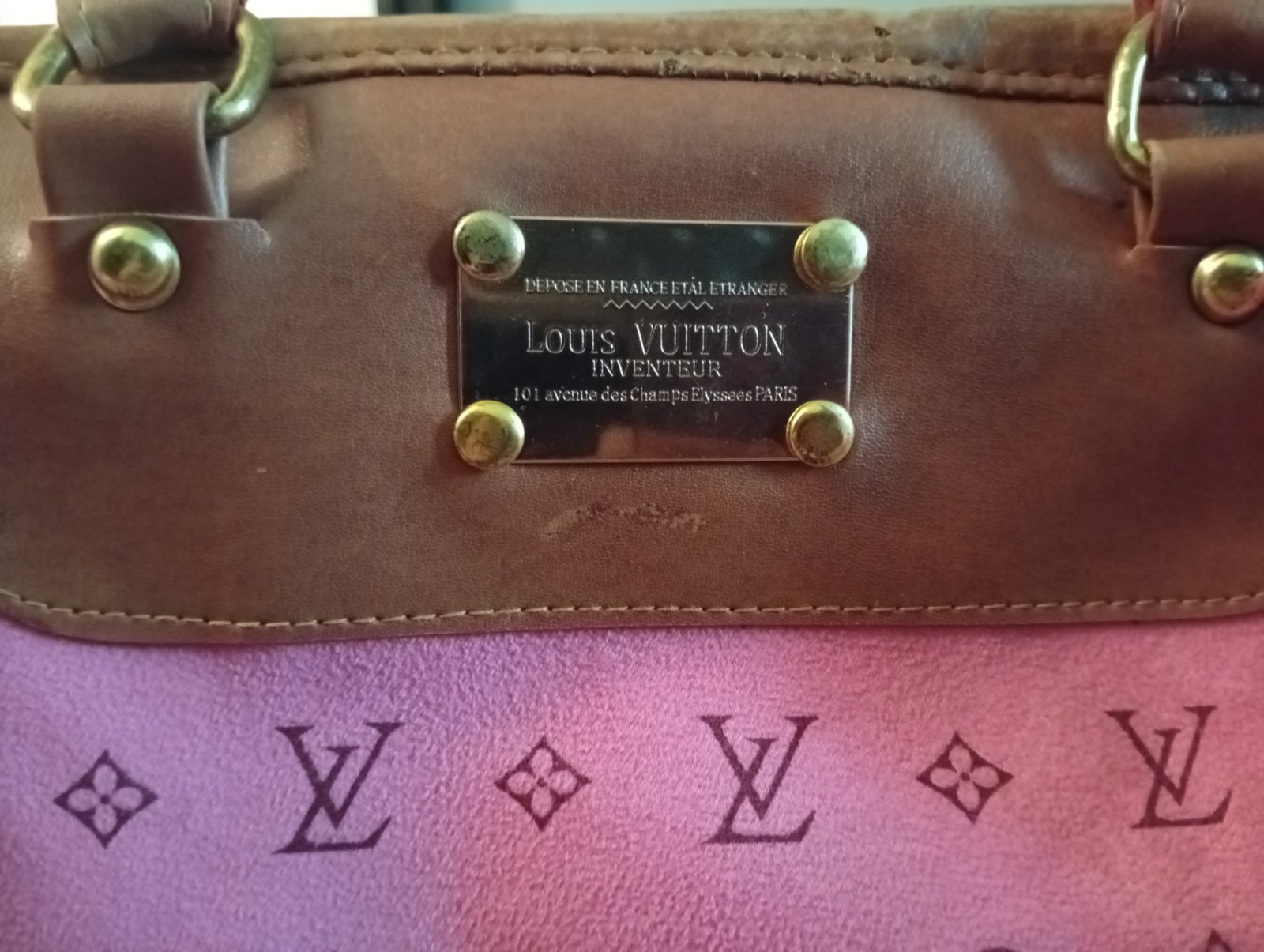 Louis Vuitton Monogram Suede Handbag (Non-Catalog Design) - view 2