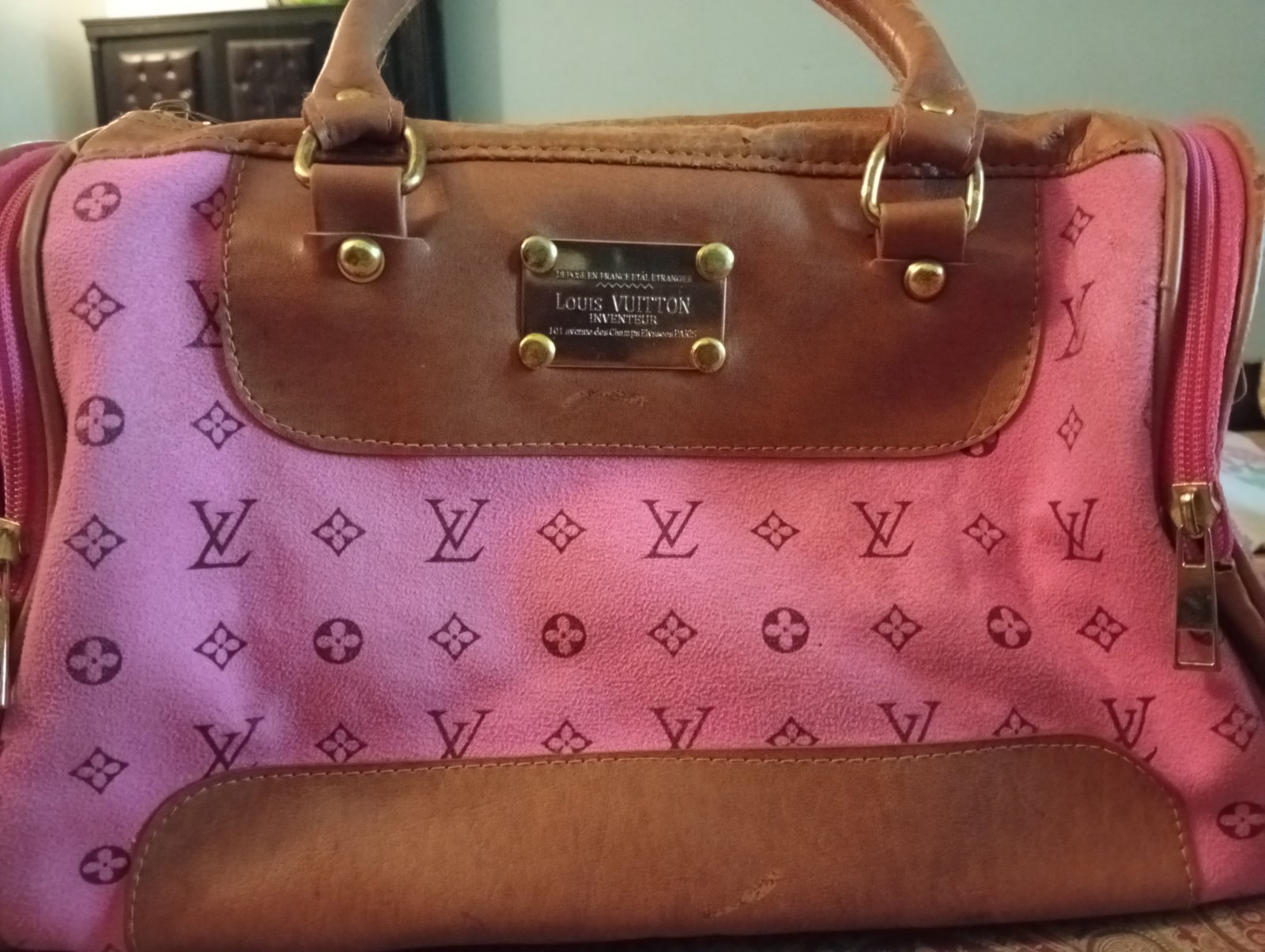 Louis Vuitton Monogram Suede Handbag (Non-Catalog Design) - view 3