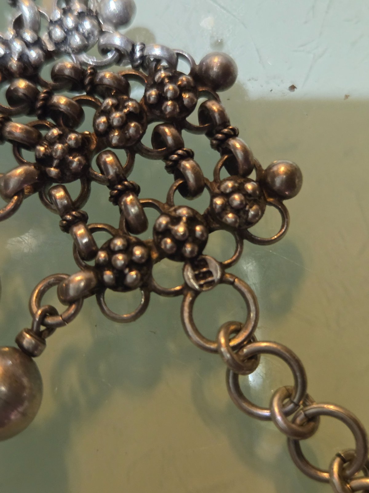 Articulated Ethnographic Silver Panel Bracelet - view 2