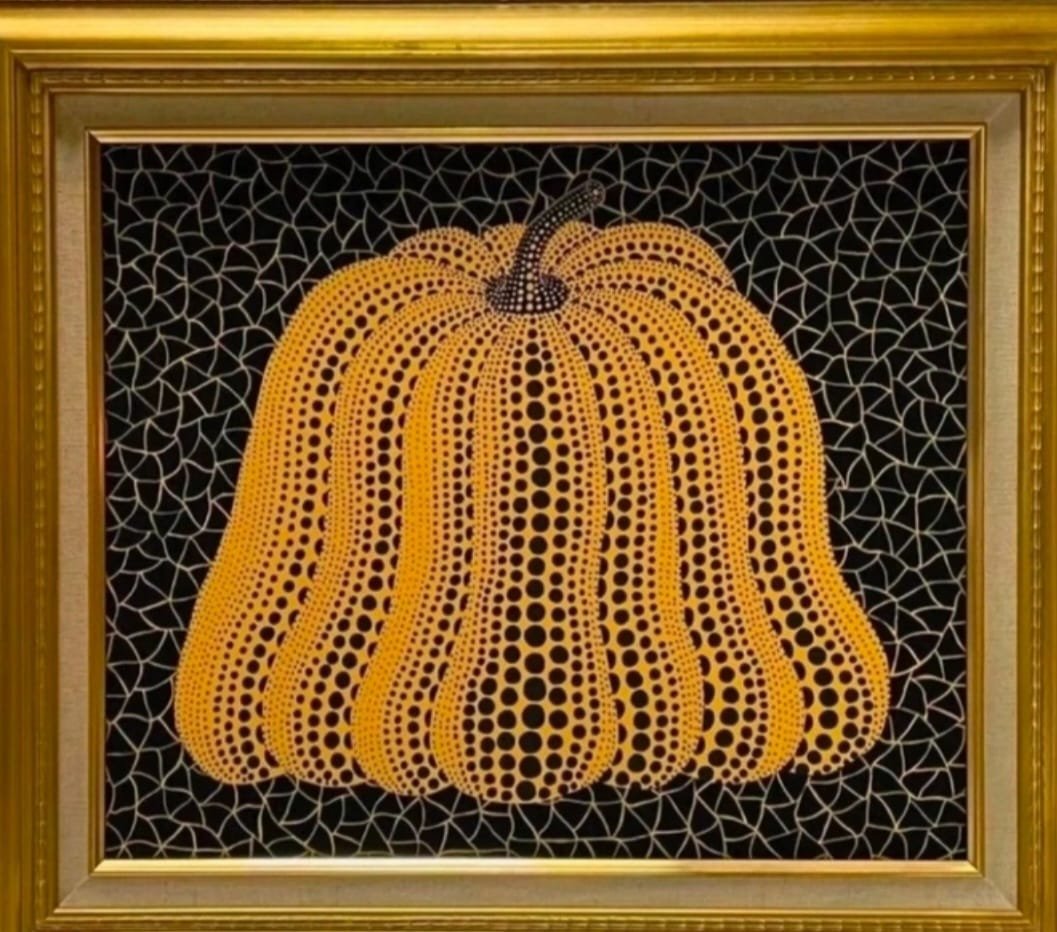 Painting: 'Pumpkin' in the manner of Yayoi Kusama - view 1