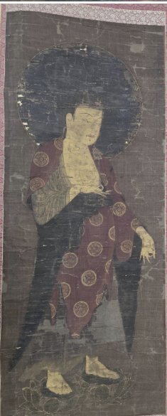 Buddhist Silk Hanging Scroll - asian collectible