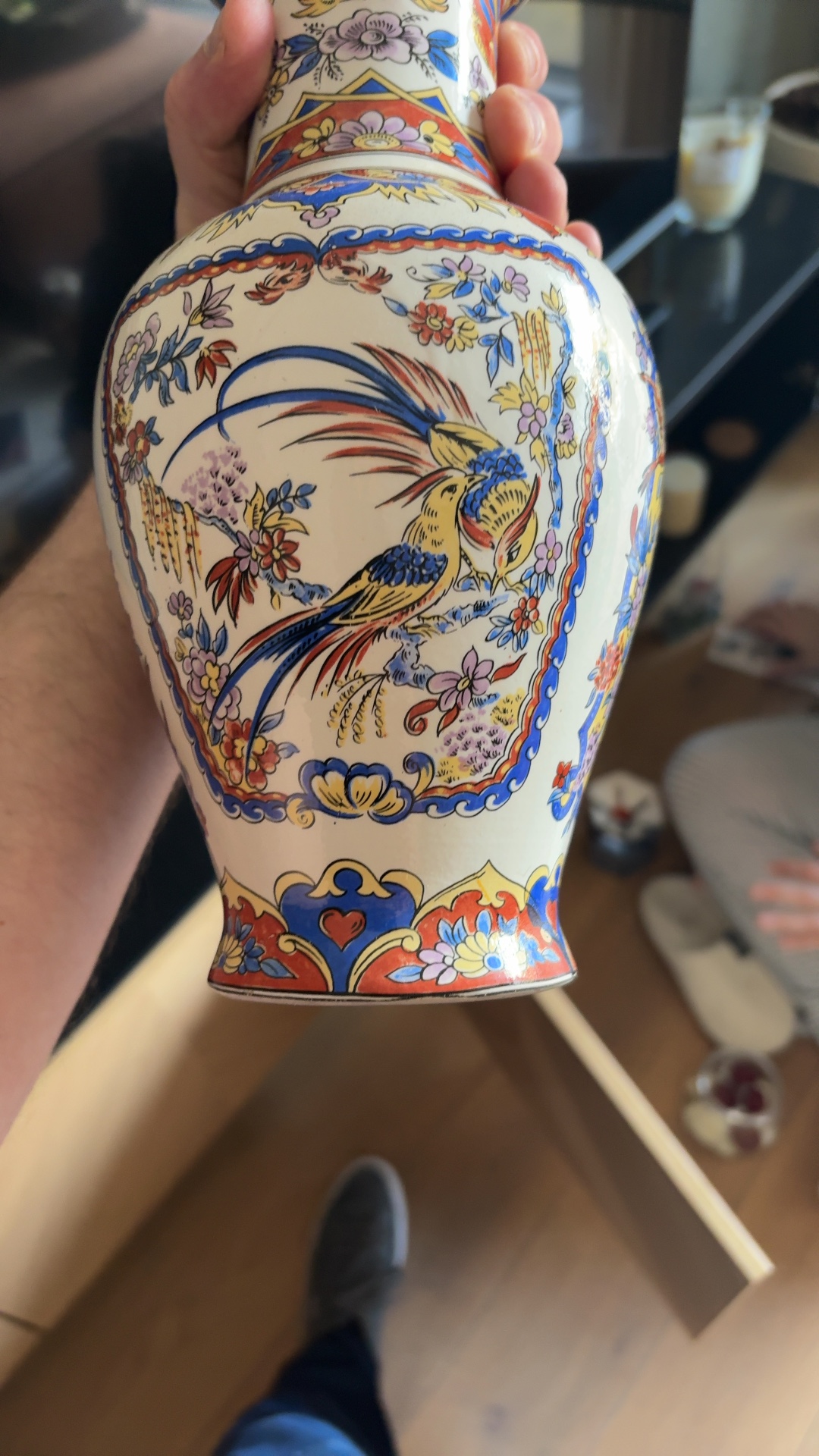 Italian Deruta Faience Garniture Set in Chinoiserie Style - view 3