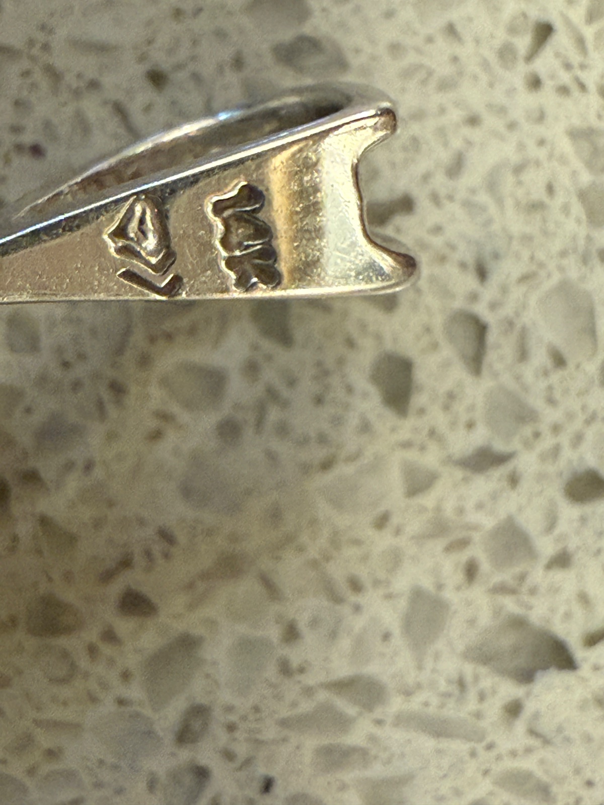 14-Karat Gold Pendant Bail with Geometric Maker's Mark - view 2