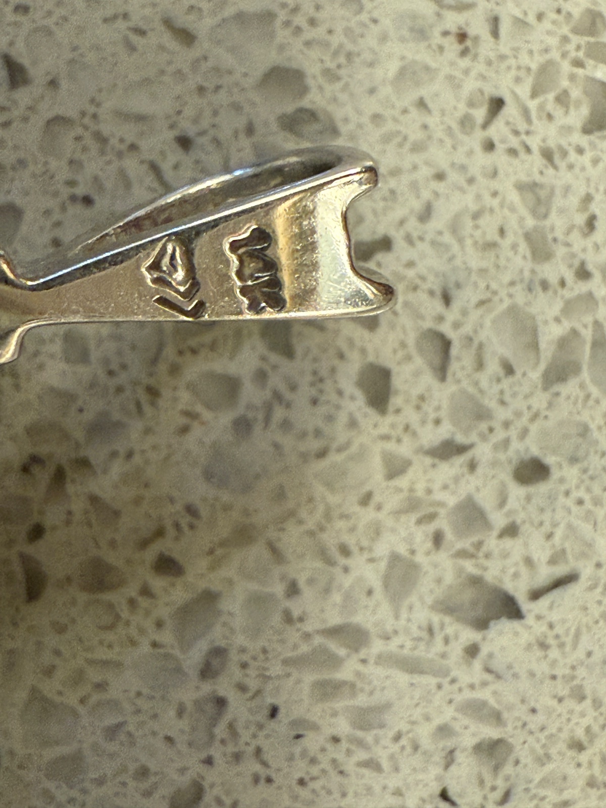 14K White Gold Cluster Pendant - view 2
