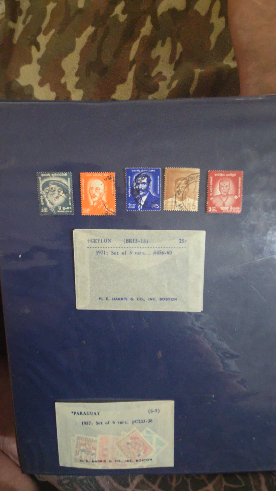 Ceylon 1968-1969 Social Reformers Series (Scott #456-460) - stamps collectible
