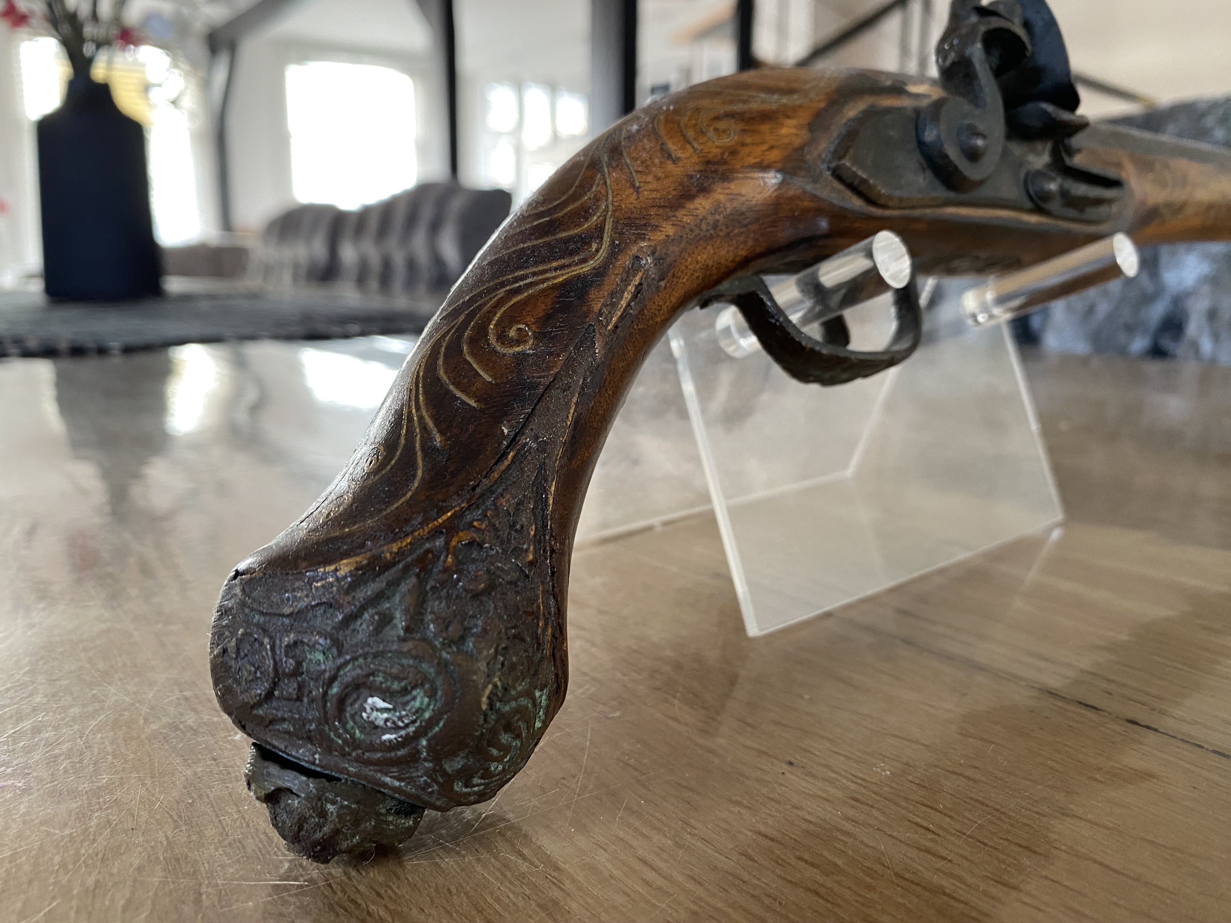 Antique Flintlock Pistol - militaria collectible