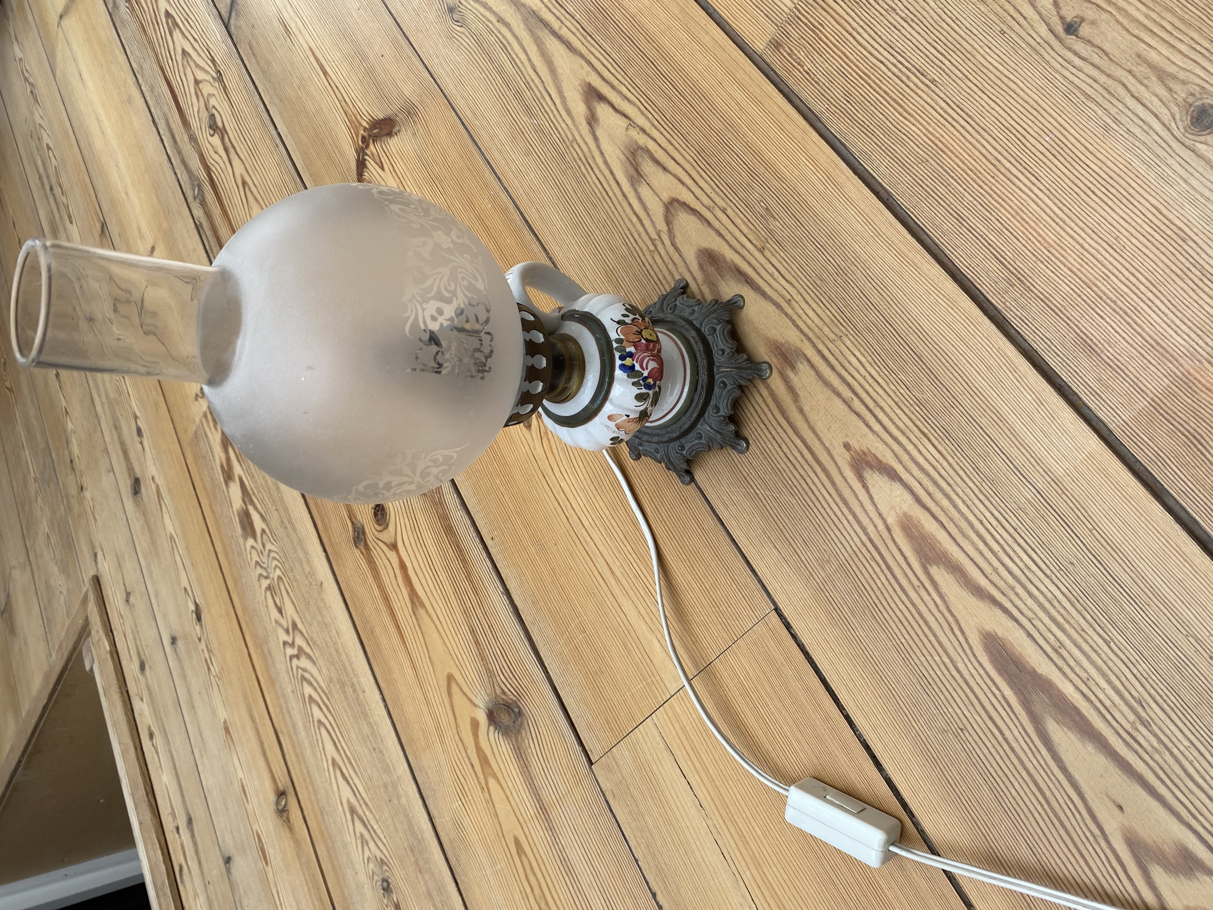 Ceramic and Cast Metal Wall Sconce Lamp - view 2