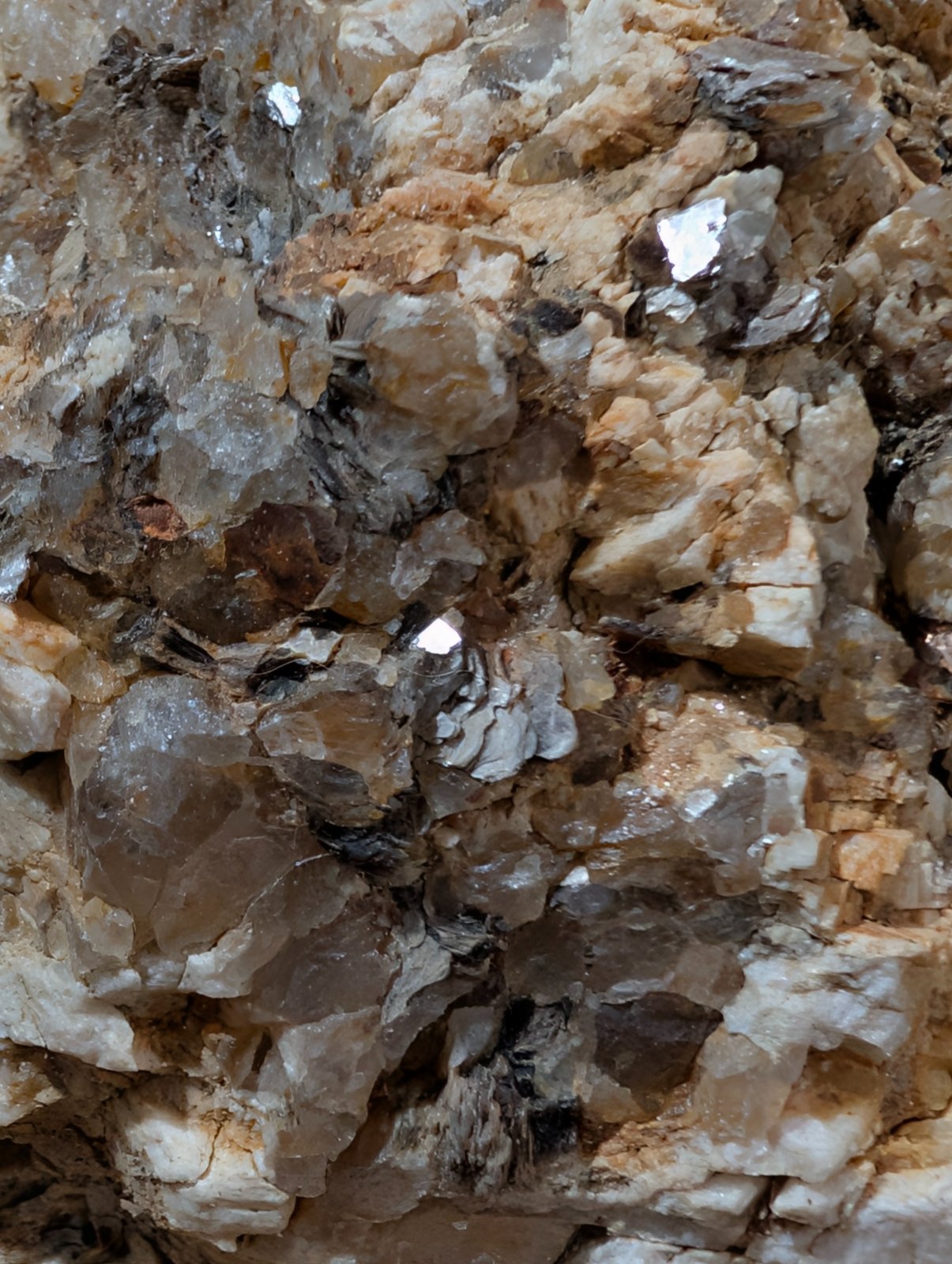 Muscovite Mica in Host Rock Specimen - view 3