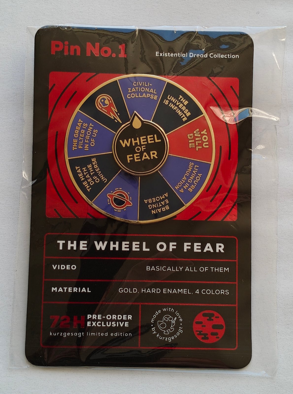 The Wheel of Fear (Existential Dread Collection) Enamel Pin