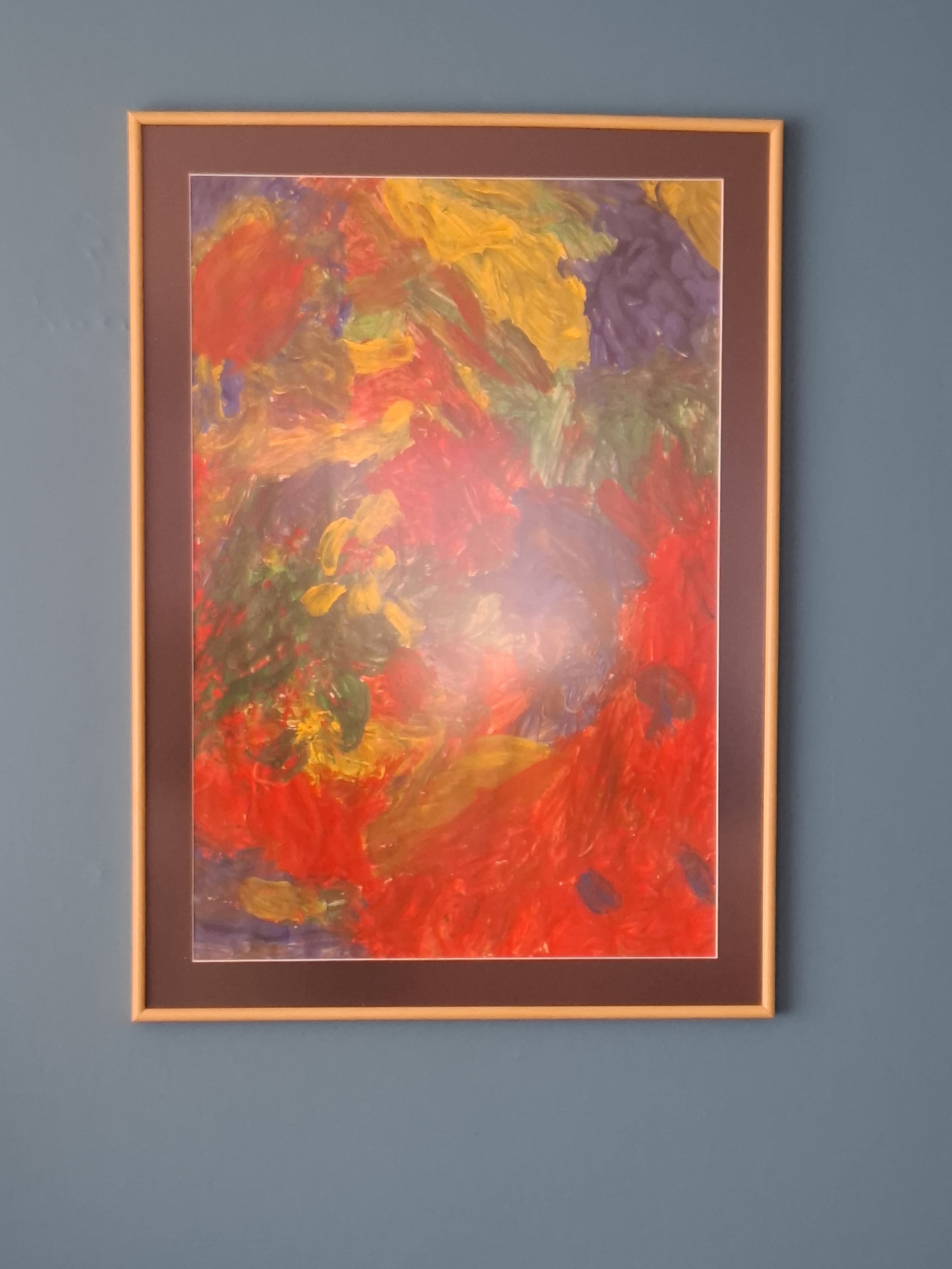Abstract Expressionist-style Painting, Unsigned - art collectible