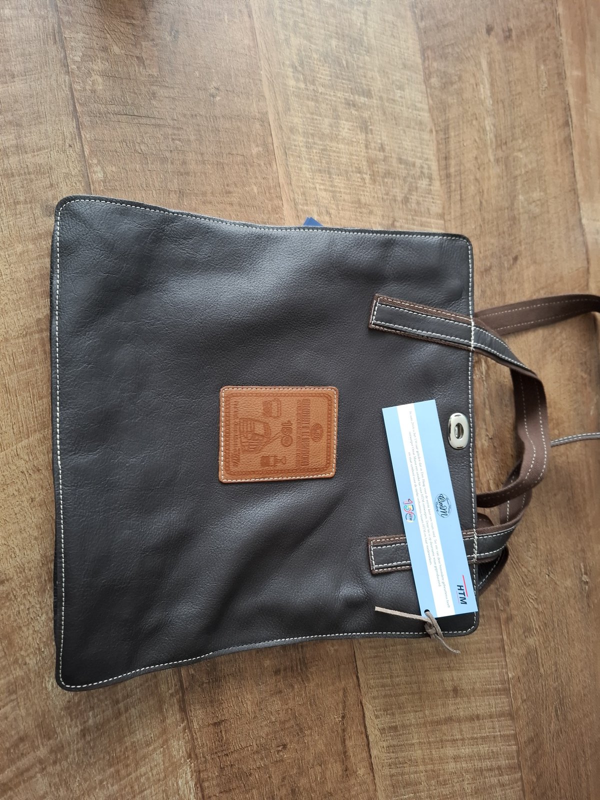 Omar Munie x HTM 150th Anniversary Leather Tote Bag - view 1