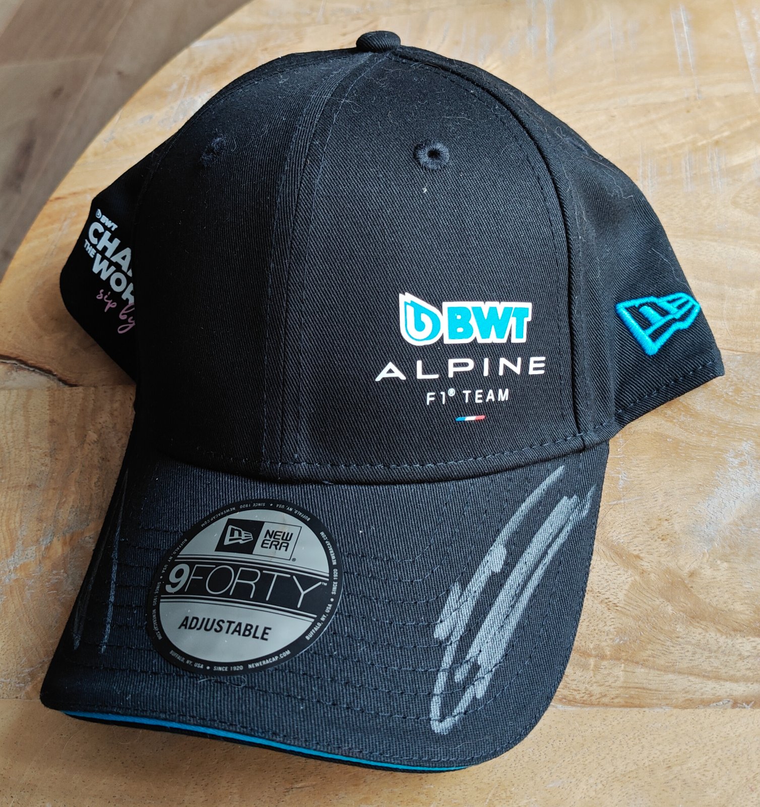 BWT Alpine F1 Team Baseball Cap with Apparent Autograph - view 1