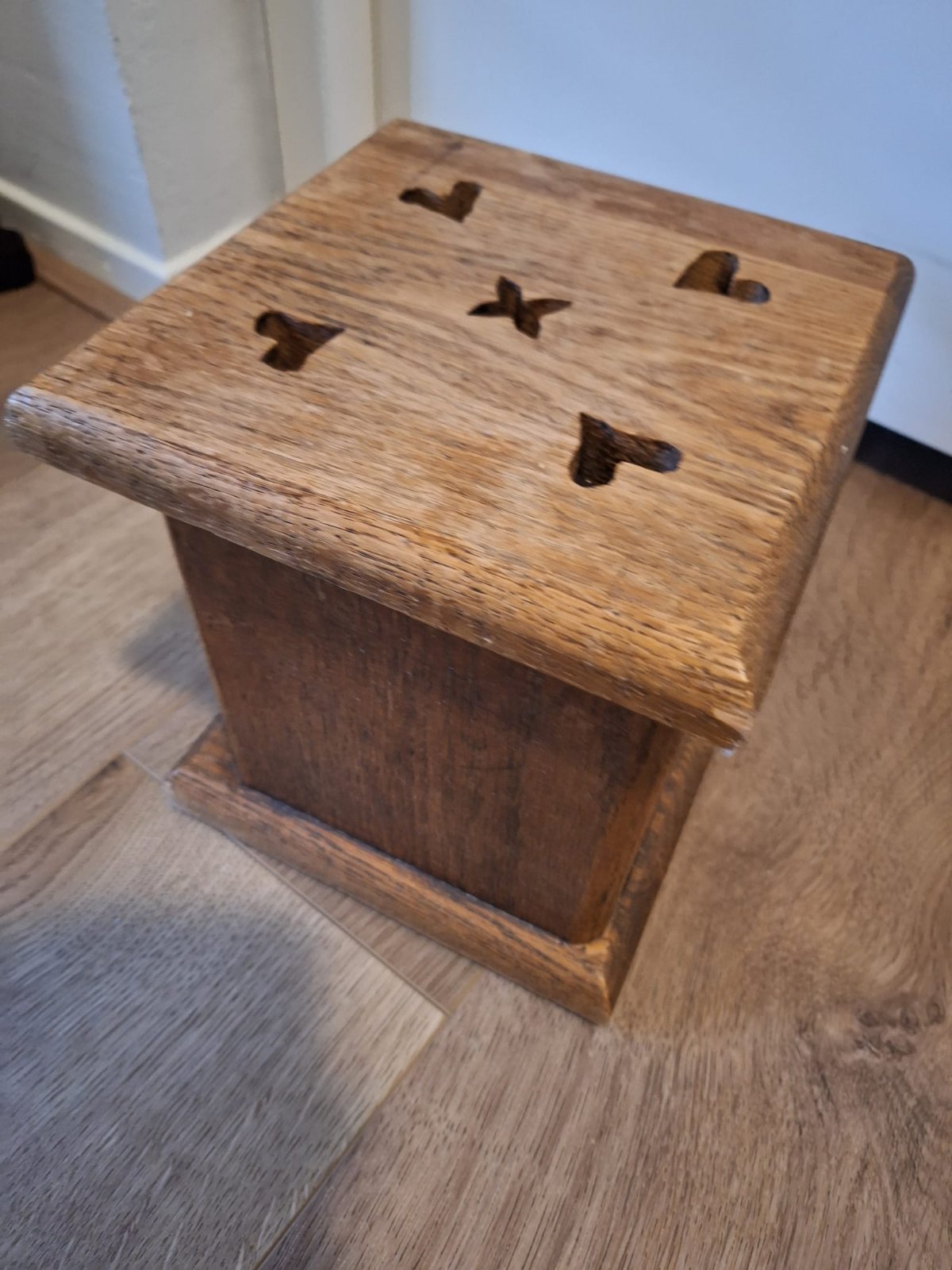 Rustic Wooden Ashtray Stand - view 2