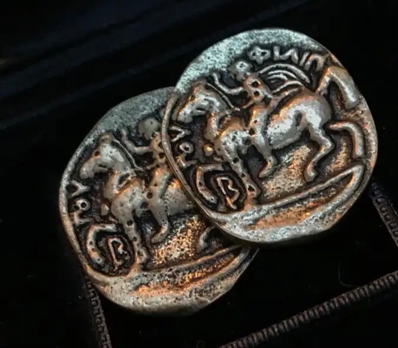Philip II of Macedon Tetradrachm-Style Cufflinks - view 1
