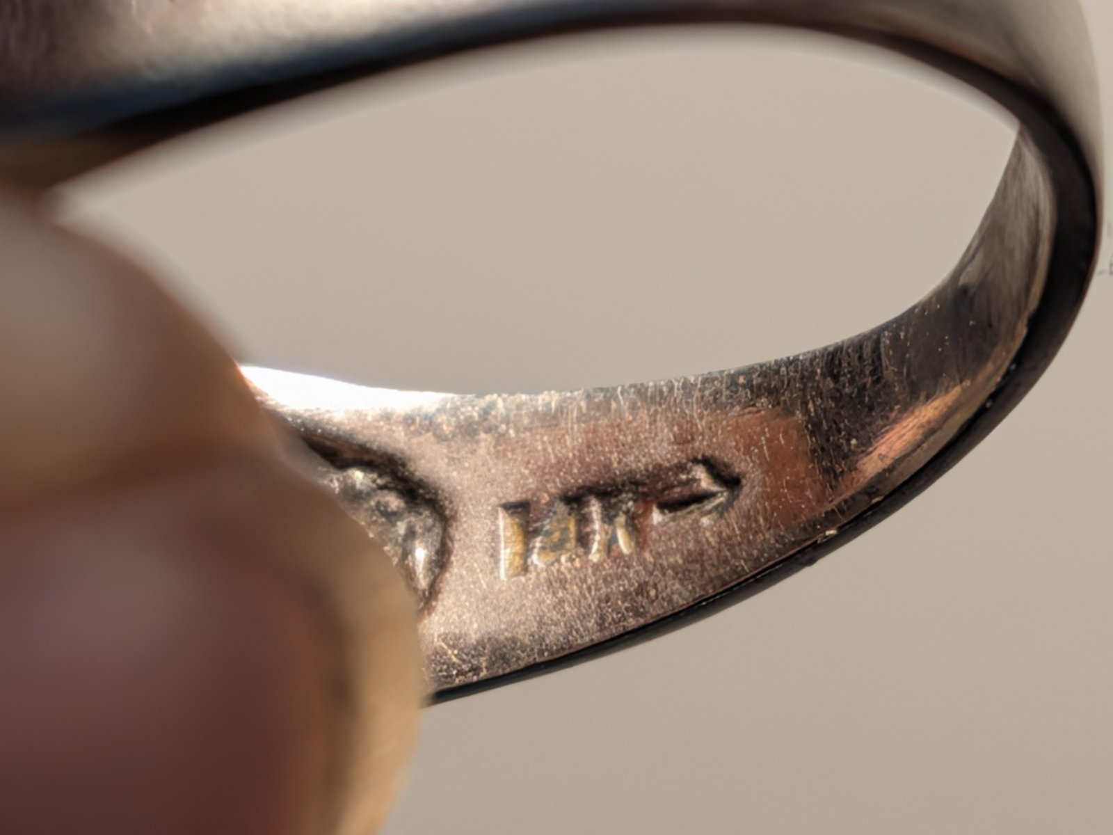 Mid-Century 14K White Gold Modernist Star Ring - view 3