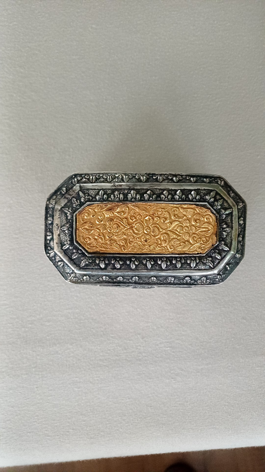 Die-Stamped Metal and Gilt Trinket Box - view 2