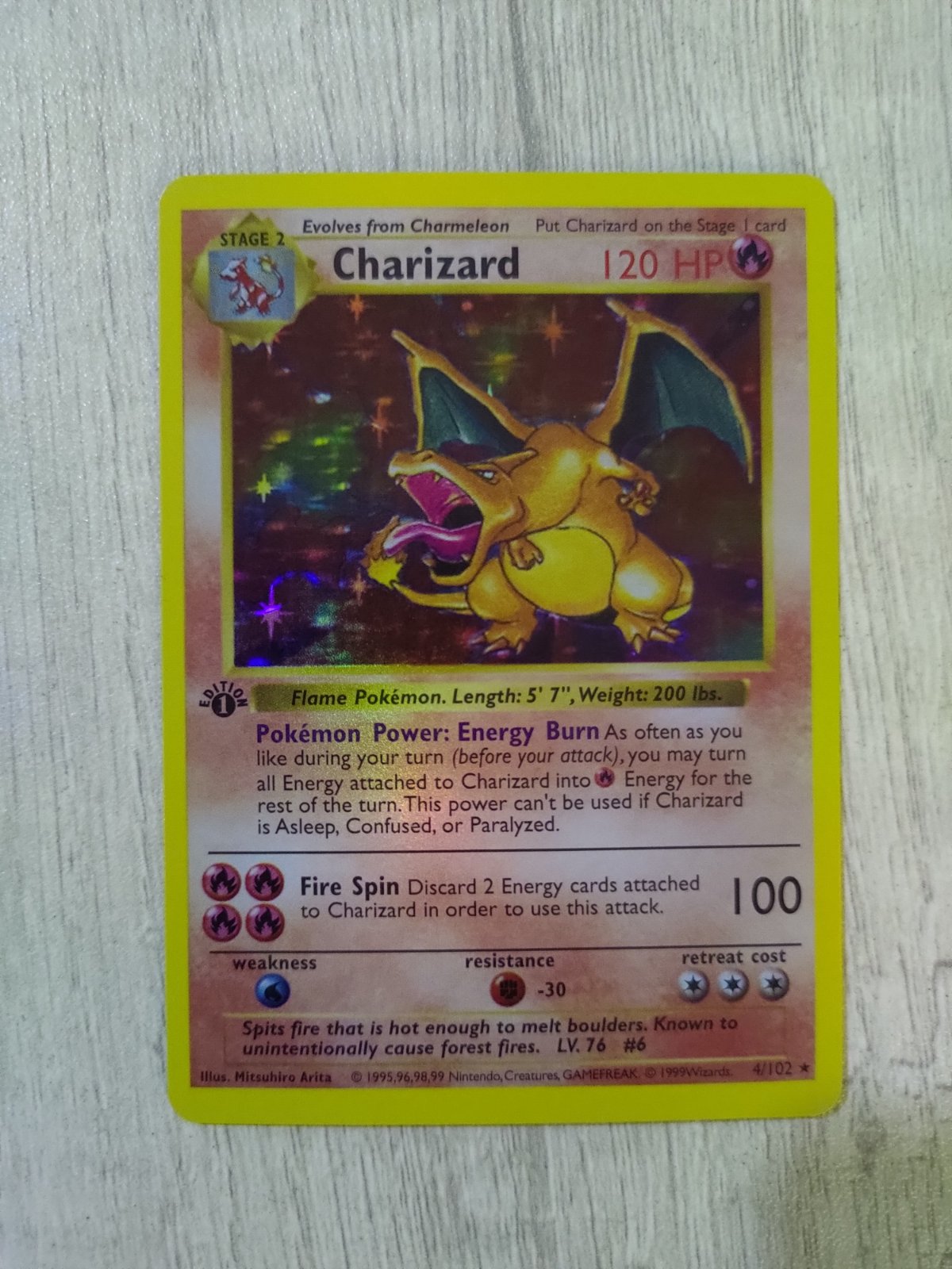 Charizard - Base Set (1st Edition Shadowless) [4/102] - trading-cards collectible