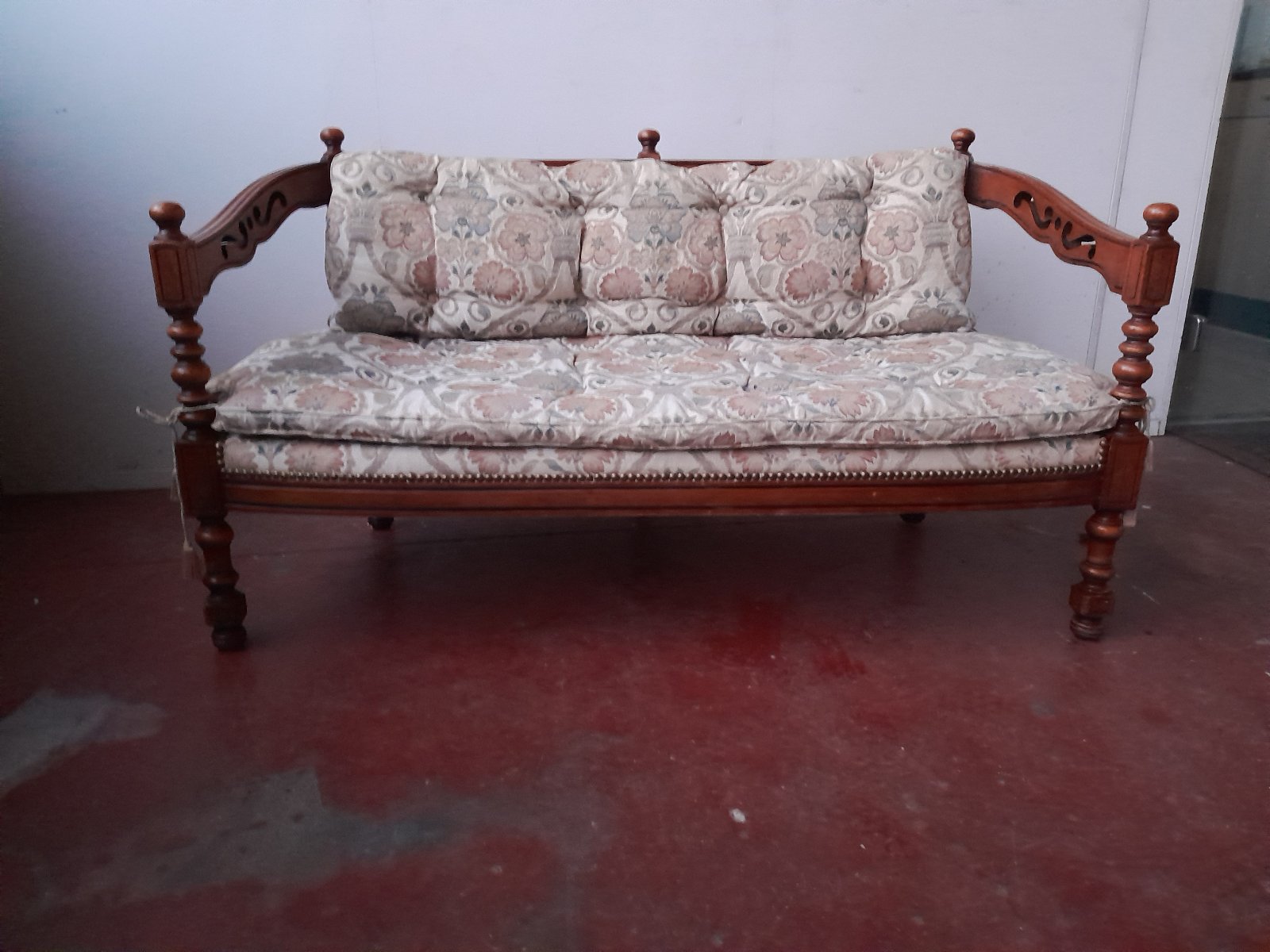 Victorian-Revival Upholstered Settee - interior collectible