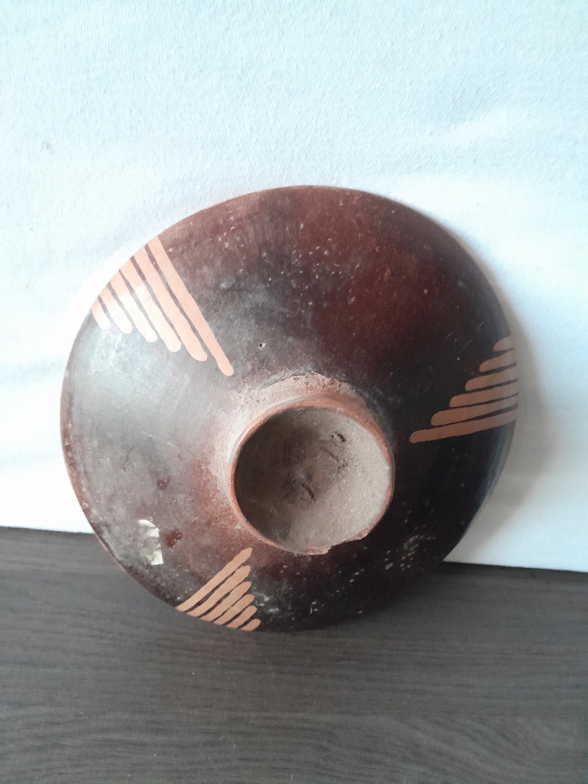 Pre-Columbian Style Terracotta Bowl with Geometric-Zoomorphic Motifs - view 2