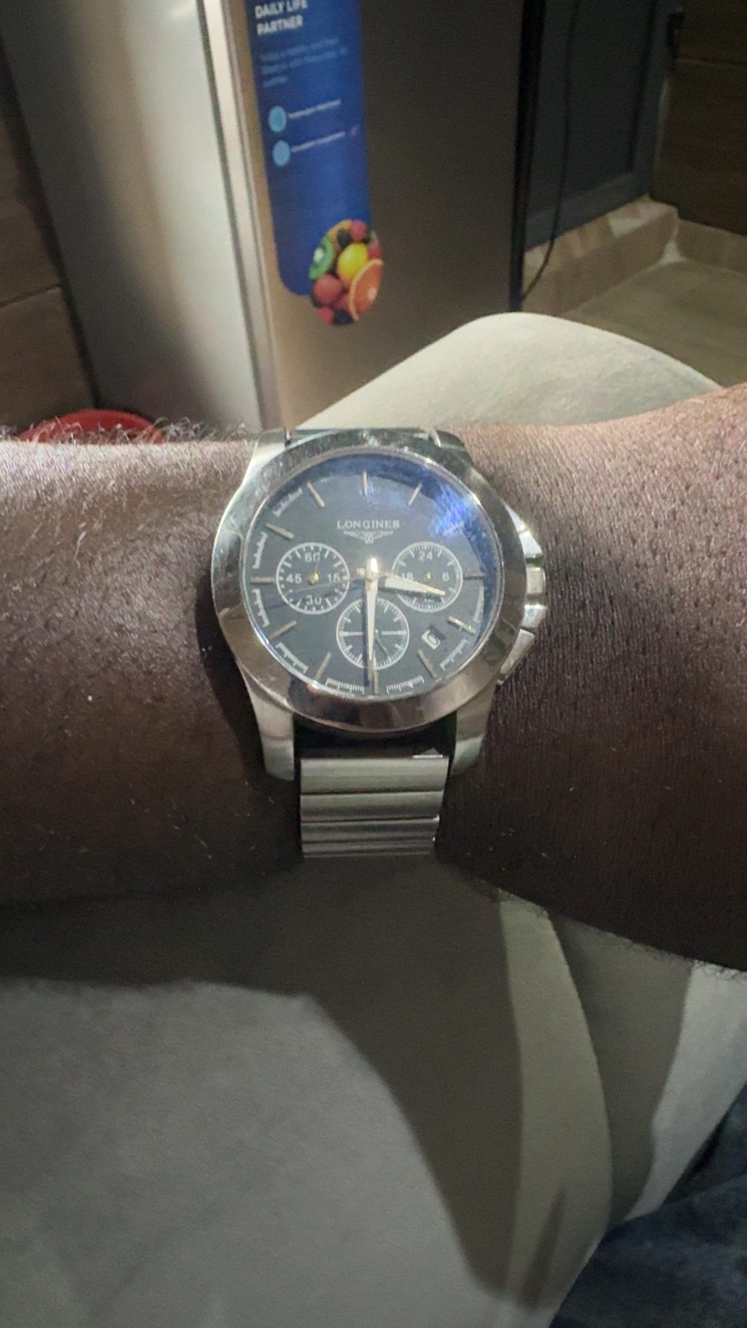 Counterfeit Longines-Branded Chronograph-Style Watch - watches collectible
