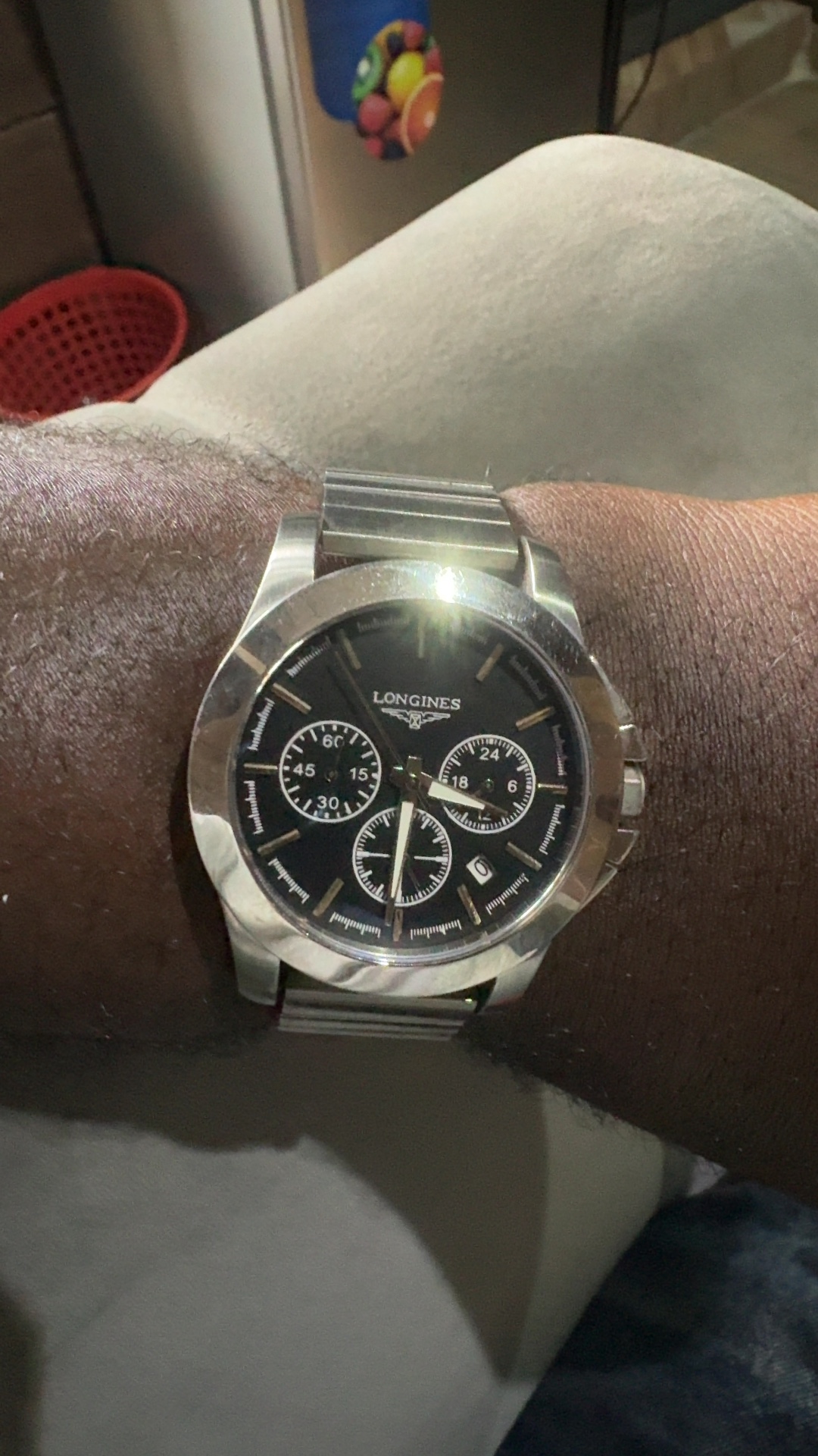 Counterfeit Longines-Branded Chronograph-Style Watch - view 3