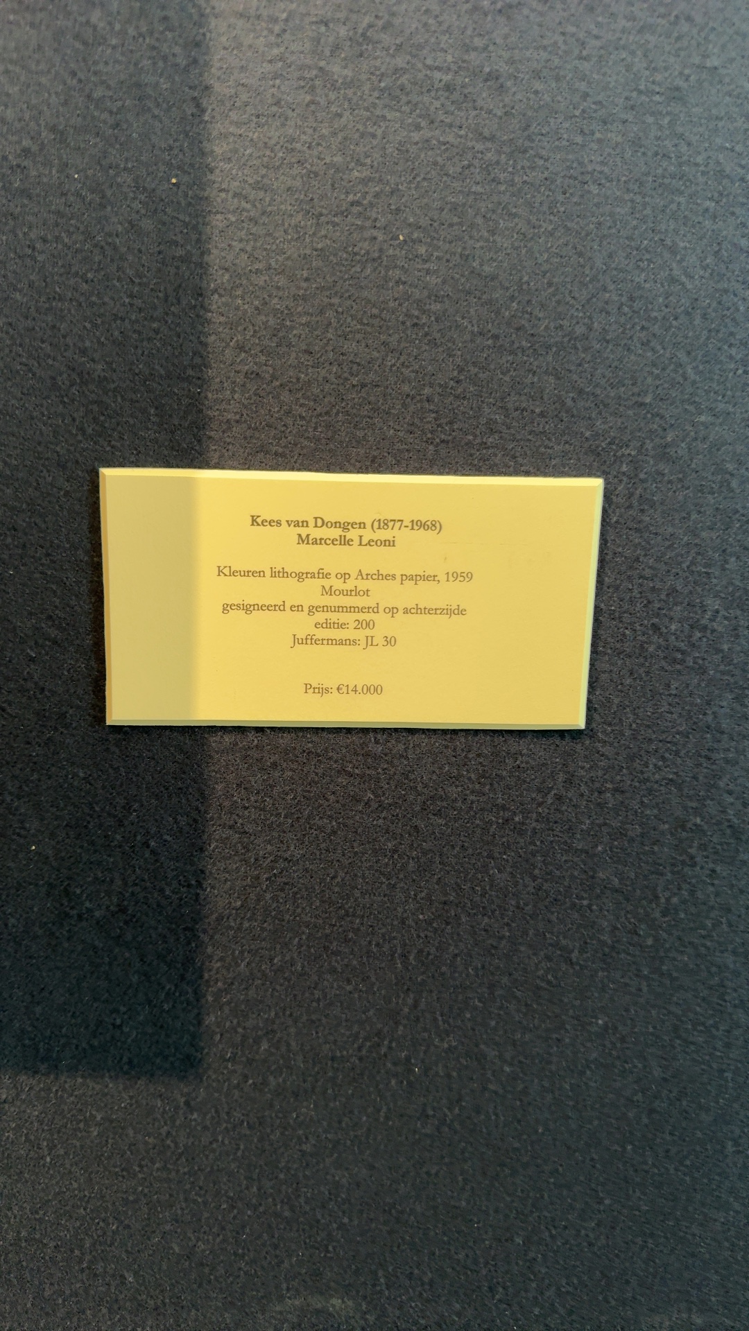 Kees van Dongen (Dutch, 1877-1968) - 'Marcelle Leoni', Color Lithograph, 1959 - view 3