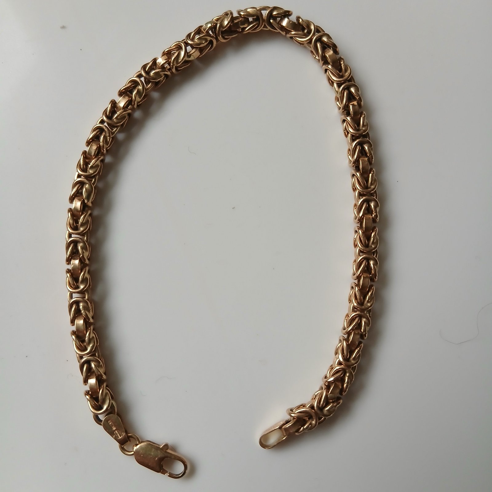 Byzantine Link Chain Bracelet with Lobster Clasp - jewelry collectible