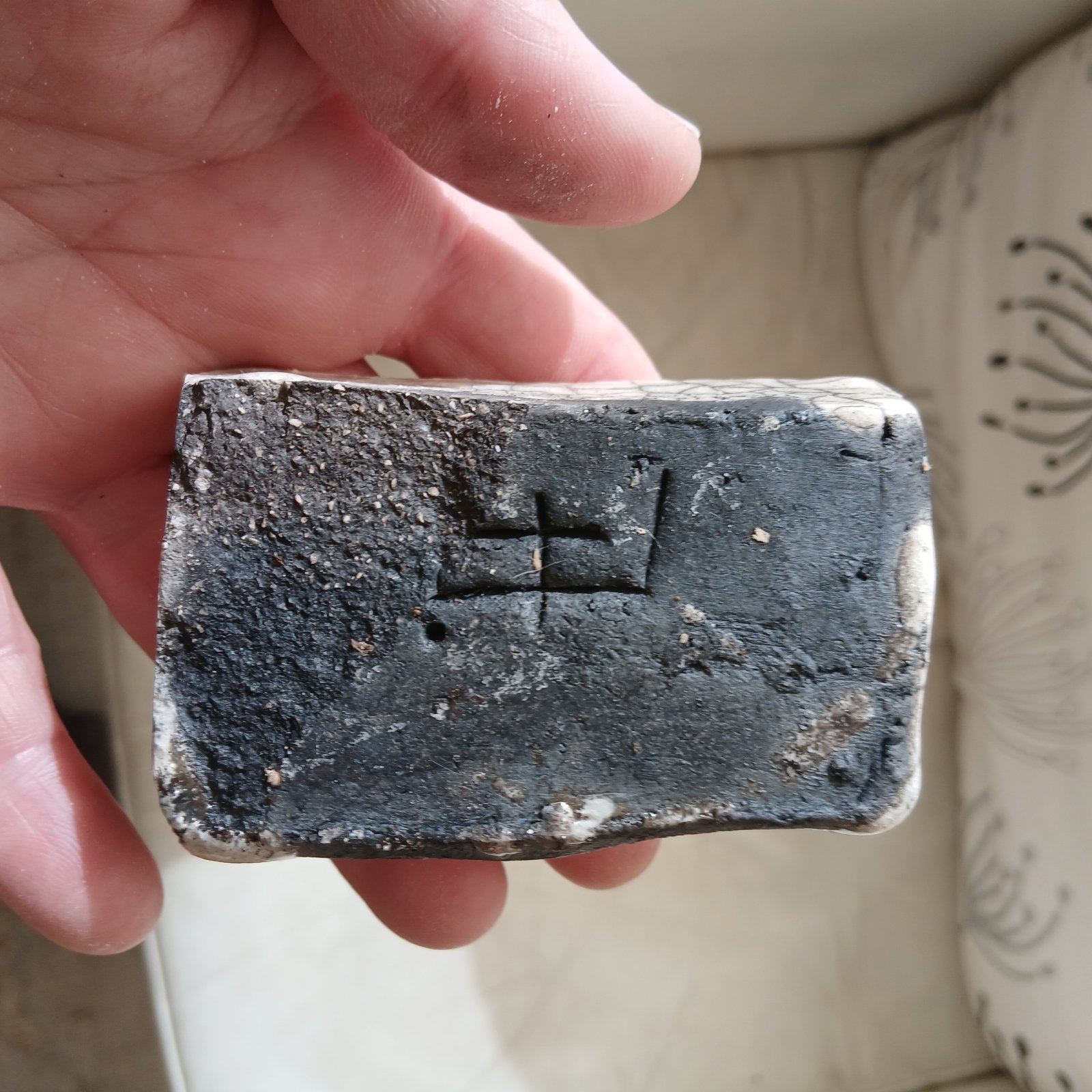 Raku-Fired Female Torso Sculpture - view 3