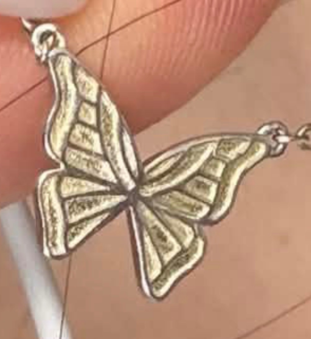 Enameled Butterfly Pendant - jewelry collectible