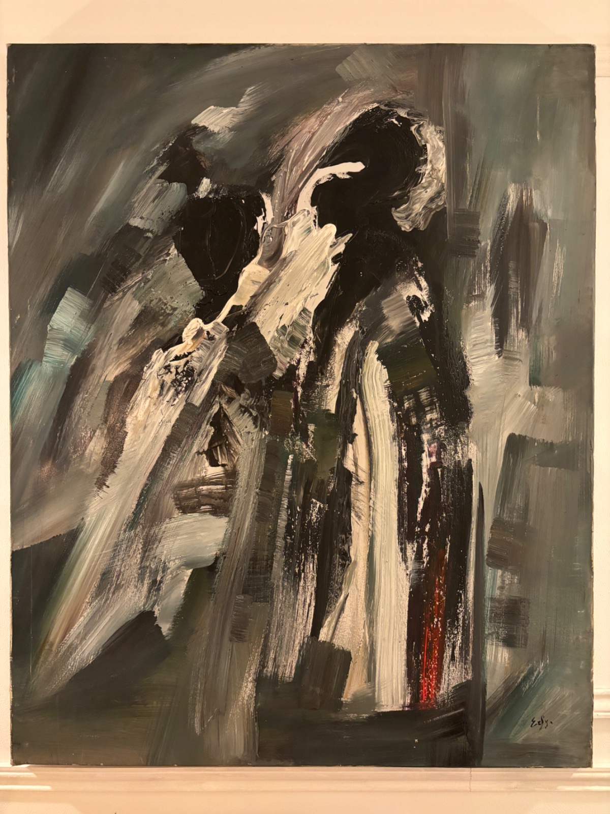 Abstract Gestural Painting on Canvas - view 1