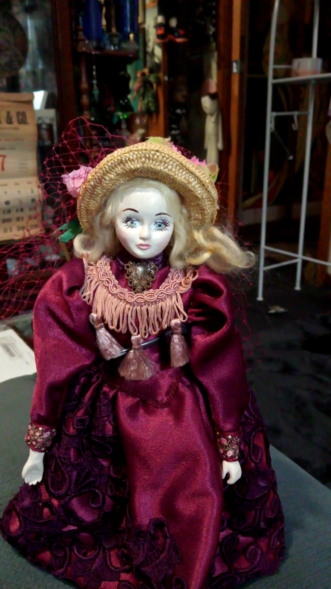 Victorian-Style Porcelain Doll - toys collectible