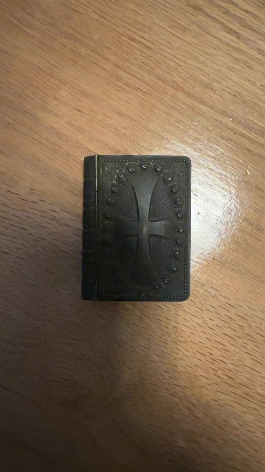 Miniature Religious Metal Box (Book Design) - religious collectible