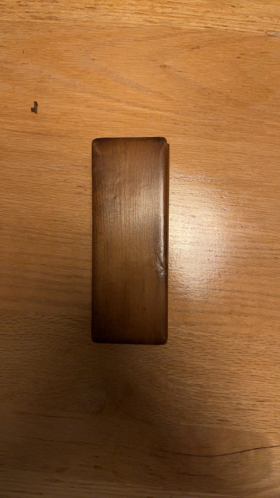 Small Wooden Box with Felt Lining - decorative collectible