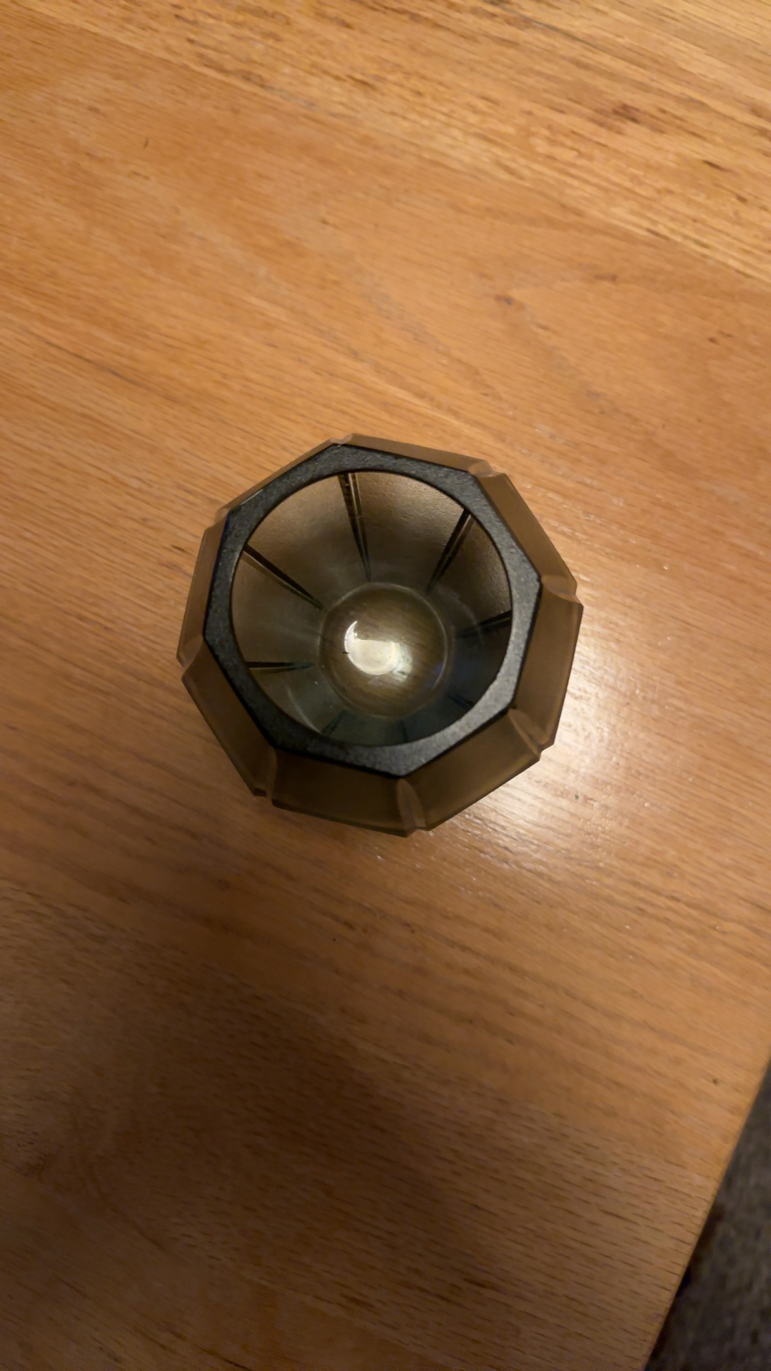 Mid-Century Modern Faceted Glass Tealight Holder - view 1