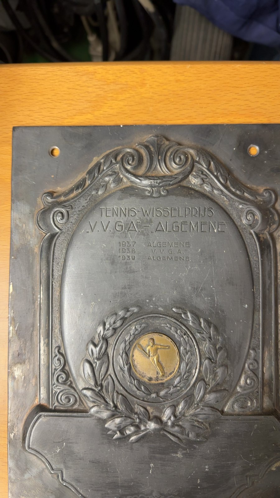 Vintage Tennis VVGA Challenge Trophy Plaque - view 2