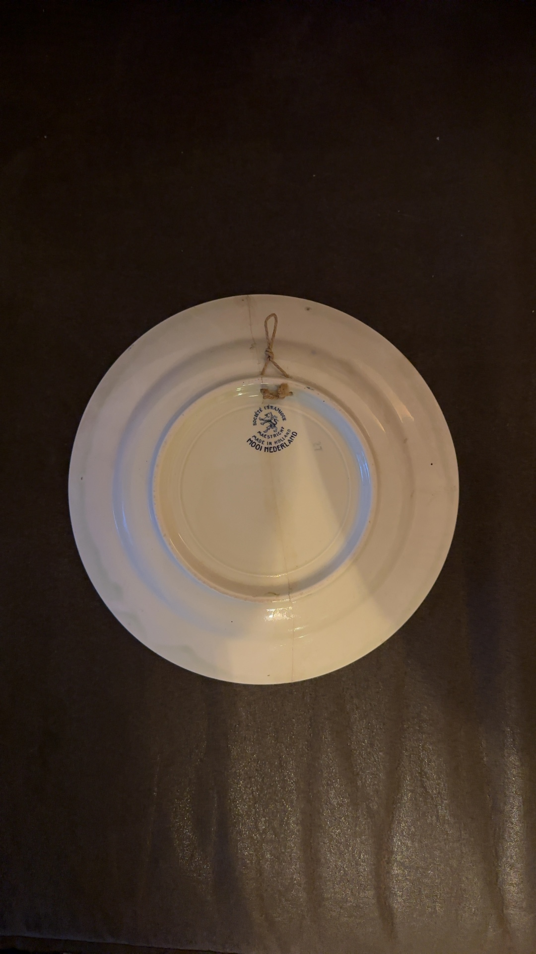 Dutch Blue and White Transferware Plate - 'Delft, Oude Kerk' - view 2