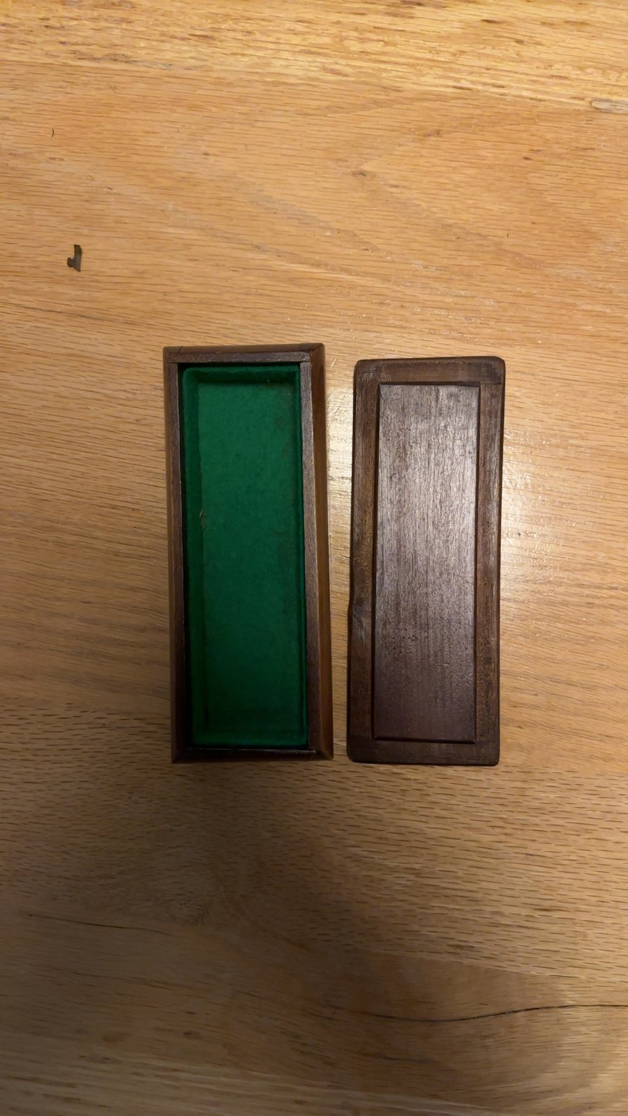 Small Wooden Box with Felt Lining - view 2