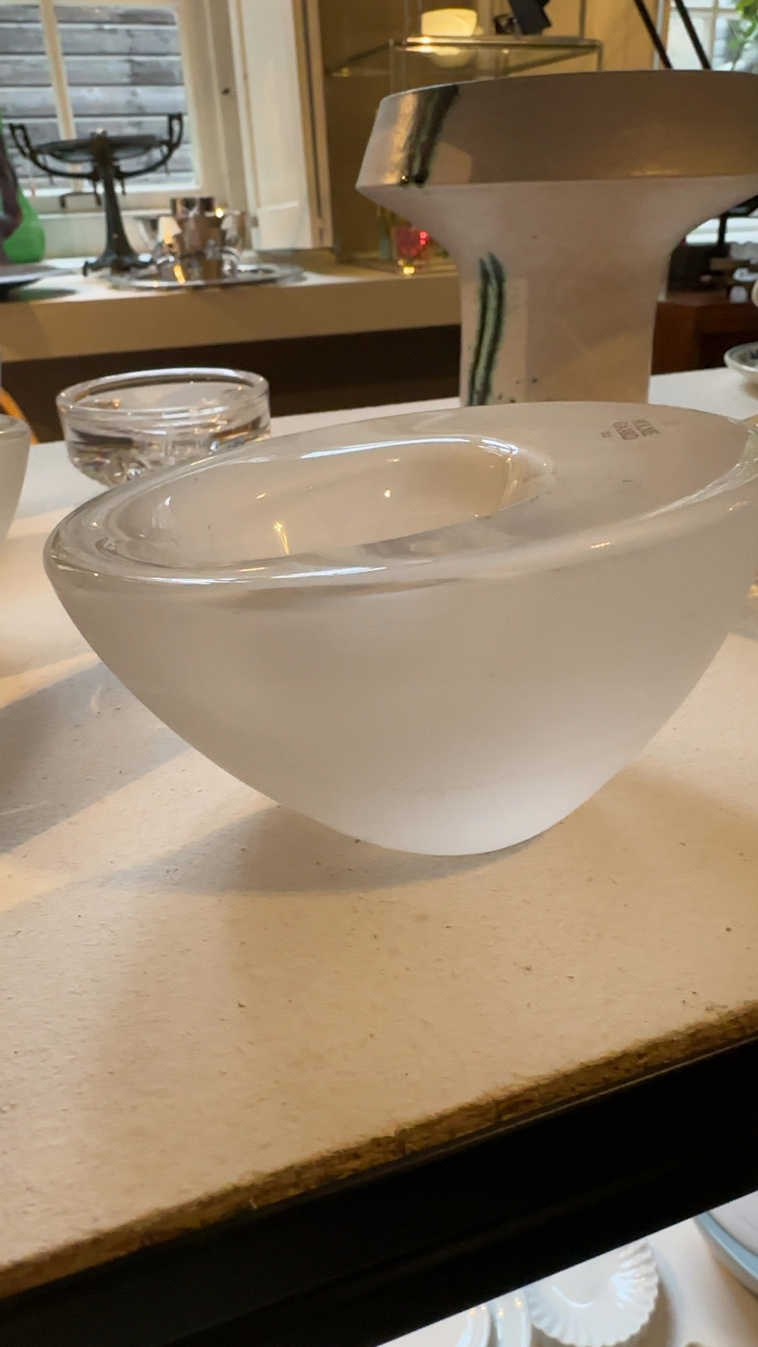Holmegaard 'Gulvvase' Glass Bowl by Per Lütken - view 2