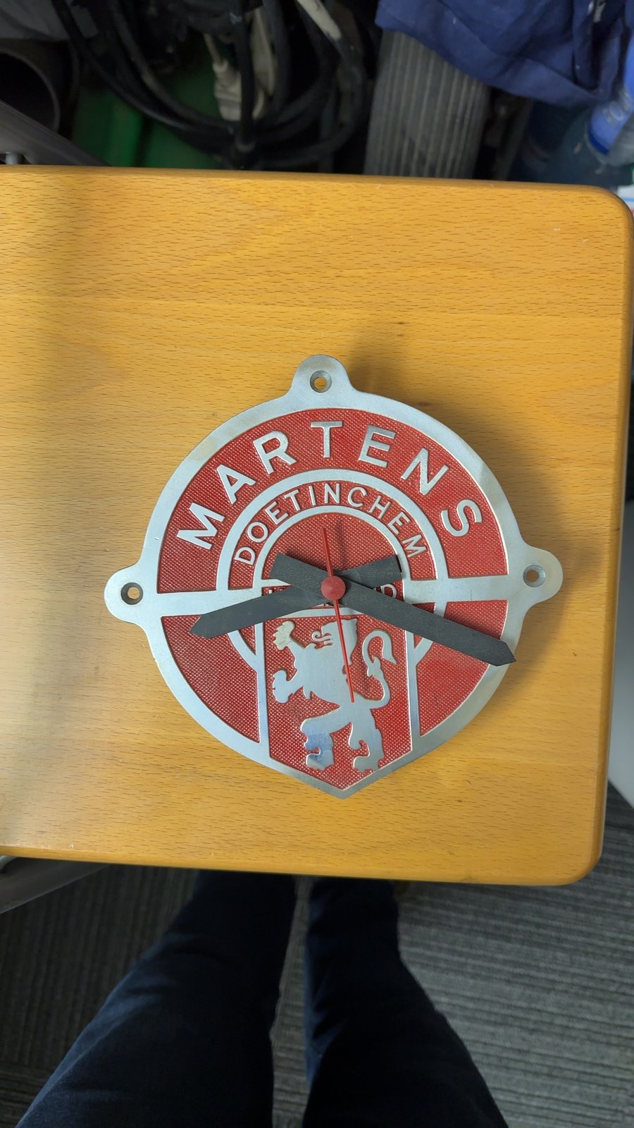 Martens Doetinchem Enamel and Metal Emblem Clock - view 3