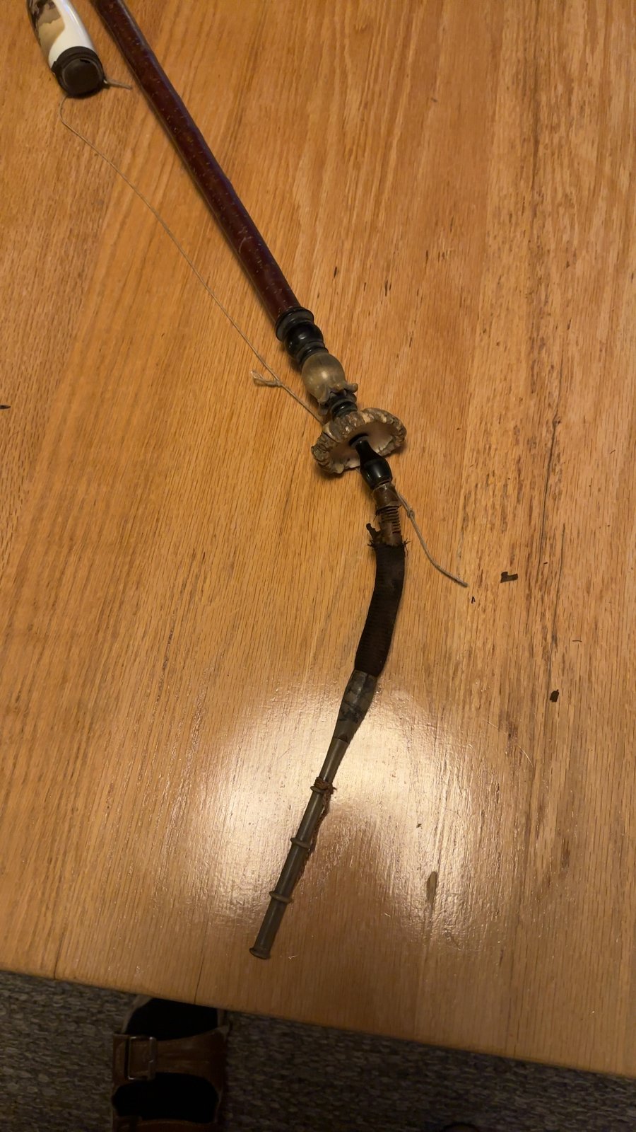 Antique Porcelain-Bowled German Hunting Pipe (Gesteckpfeife) - view 3