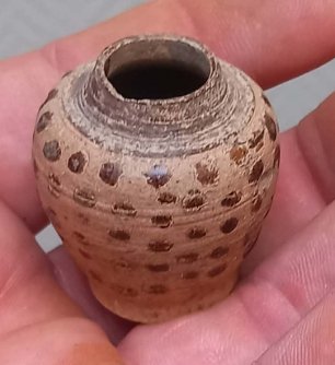 Southeast Asian Miniature Stoneware Jar - Martaban-style (c. 1600) - view 1