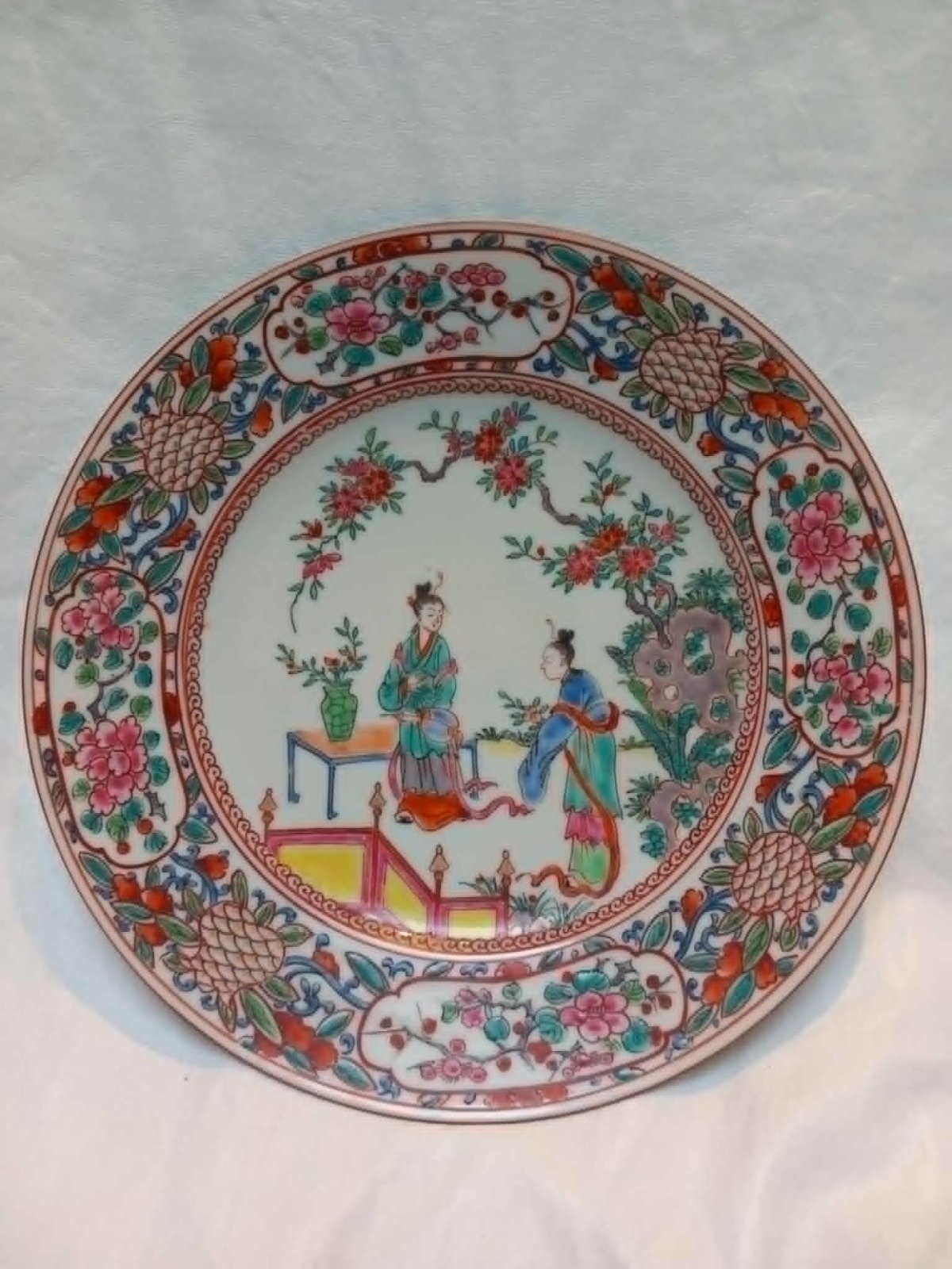 Chinese Famille Rose (Fencai) Decorative Plate - view 1