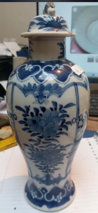 Chinese Blue and White Baluster Jar, Apocryphal Kangxi Mark - view 3
