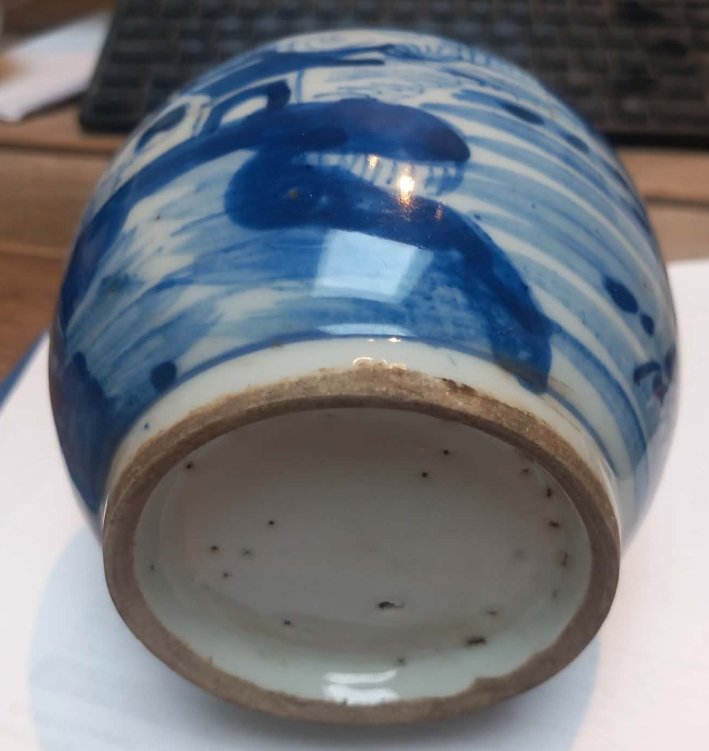 Chinese Minyao Blue and White 'Shan Shui' Jarlet - view 3